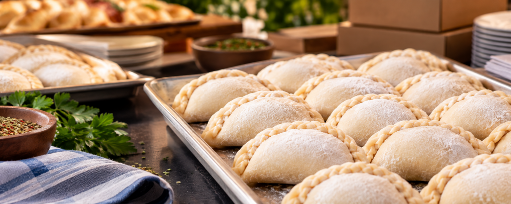 Empanadas congeladas para catering e serviços de alimentação no bairro Jardim Esther, em São Paulo - SP